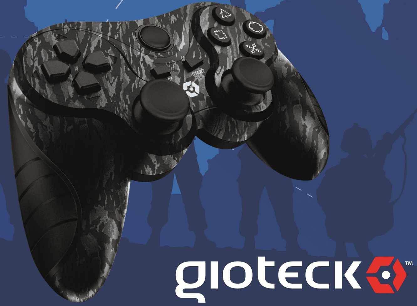 Gioteck Vx3 Wired Military Edition Con Cable Ps3